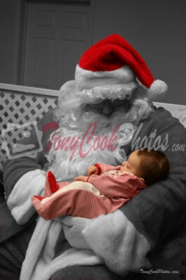 Santa & Baby (Color/Black&White Combination Photo)