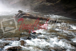 Base of Looking Glass Falls in Brevard North Carolina