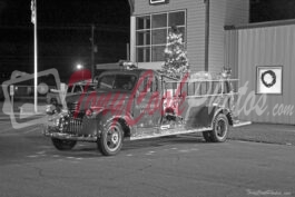 Christmas Fire Truck (Black & White Photo)