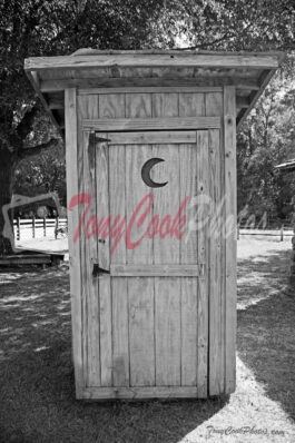 Outhouse at Landmark Park (Black & White Photo)