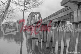 B’bridge Train Trestle Photo#9927E B&W 720