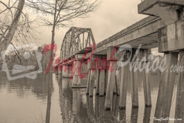 B’bridge Train Trestle Photo#9927E B&W Sepia 720