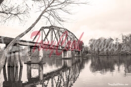 B’bridge Train Trestle Photo#9934E 720 B&W Sepia Tcp