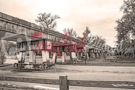 B'bridge Trestle Photo# 9942E B&W Sepia 720 Tcp